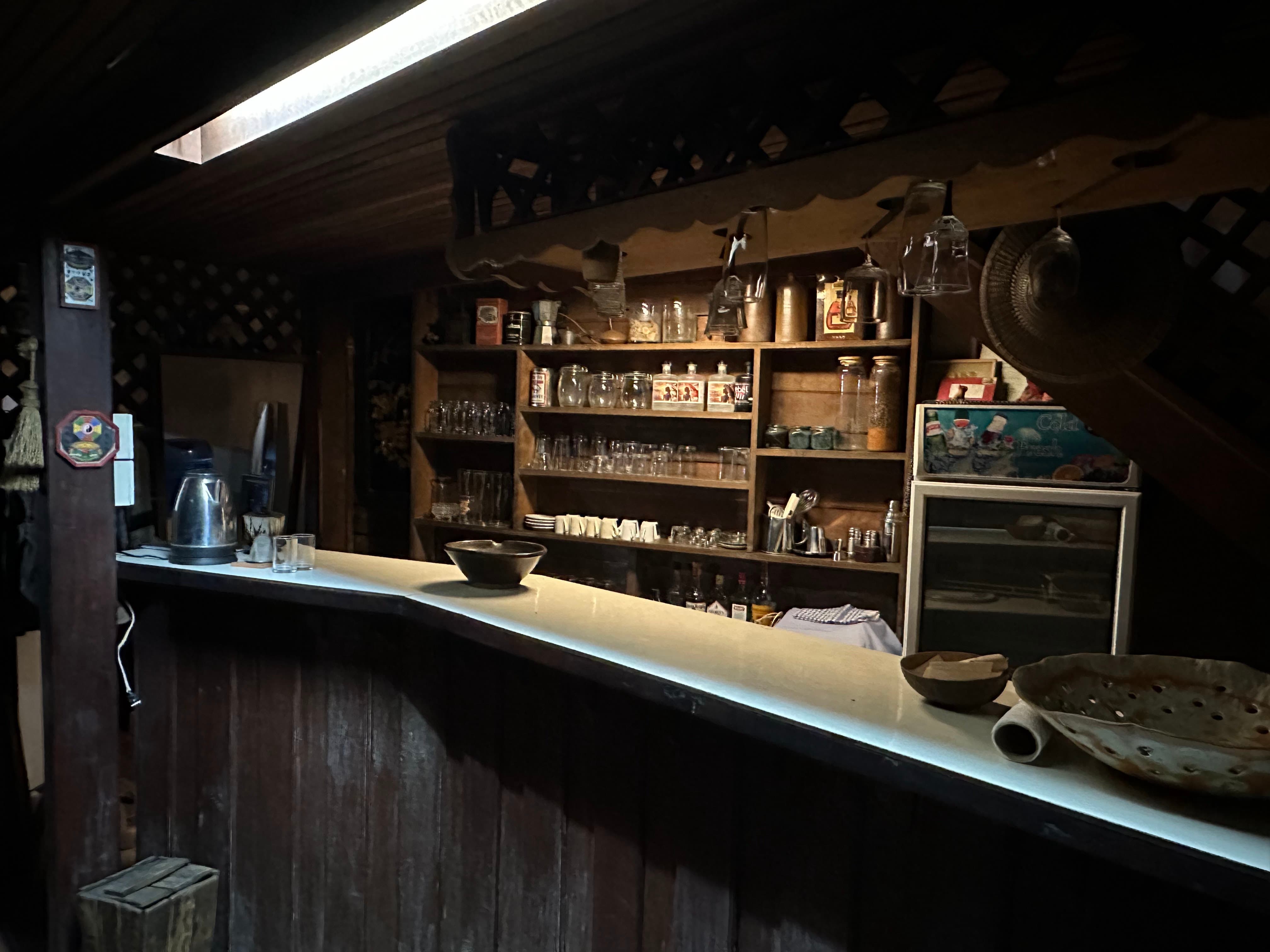 The bar at the studio